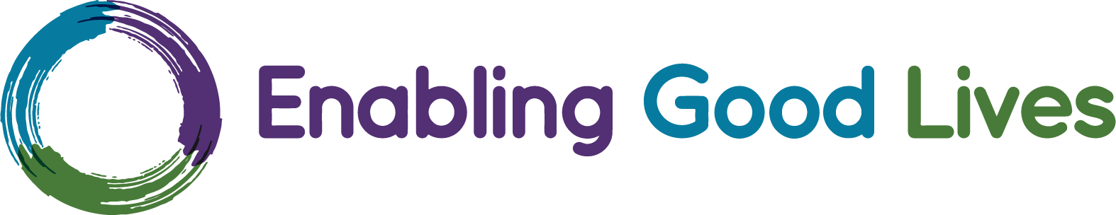Logo reads Enabling Good Lives